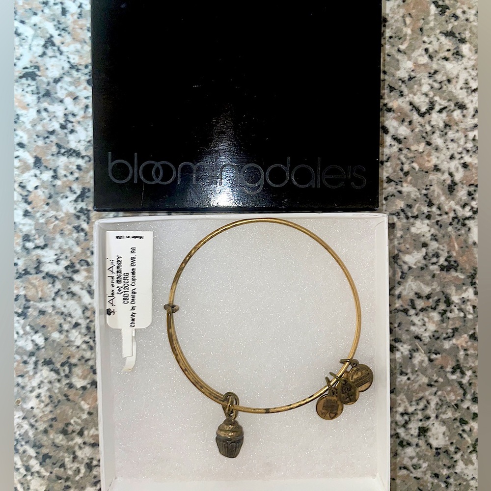 Alex and Ani Charity by Design Cupcake Rafaelian Gold Bangle